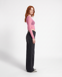 Charcoal Black Wide-Leg Jeans