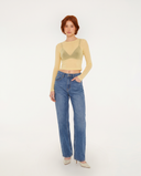Medium Blue Wide-Leg Jeans