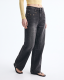 Shadow Wash Wide-Leg Jeans