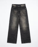 Charcoal Wide-Leg Jeans