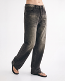 Charcoal Wide-Leg Jeans
