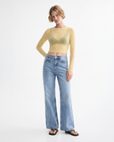 Light Blue Wide-Leg Jeans