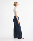 Dark Blue Wide-Leg Jeans