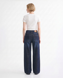 Dark Blue Wide-Leg Jeans