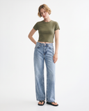Classic Light Blue Wide-Leg Jeans