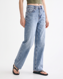 Classic Light Blue Wide-Leg Jeans