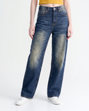 Vintage Indigo Wide-Leg Jeans