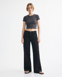 Midnight Shadow Wide-Leg Jeans