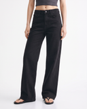 Midnight Shadow Wide-Leg Jeans