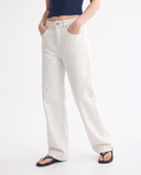Ivory Drift Wide-Leg Jeans