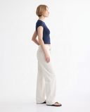 Ivory Drift Wide-Leg Jeans