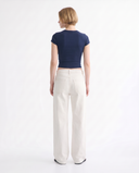 Ivory Drift Wide-Leg Jeans