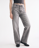 Vintage Grey Wide-Leg Jeans