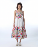 White Floral Printed Dress