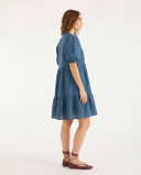 Broderie Tie-Neck Dress