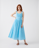 Sky Blue Embroidered Dress