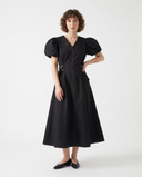 Black Puff-Sleeve Dress
