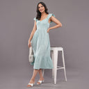 Embrod Mint Heart Gauze Dress – Soft Mint