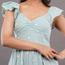 Embrod Mint Heart Gauze Dress – Soft Mint