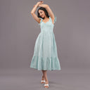 Embrod Mint Heart Gauze Dress – Soft Mint