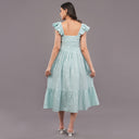 Embrod Mint Heart Gauze Dress – Soft Mint