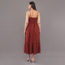 Cinnamon Smocked Dress Rust