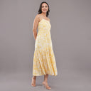 Sunbeam Pleated Midi Dress – Lemon Ivory