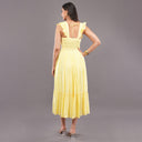 Butter Bloom Ruffle Midi Dress – Lemon Sorbet