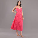 Rosé Chikankari Gauze Summer Dress – Pink Blossom