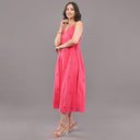 Rosé Chikankari Gauze Summer Dress – Pink Blossom