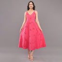 Rosé Chikankari Gauze Summer Dress – Pink Blossom
