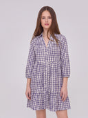 Check Dress - Blue