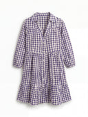 Check Dress - Blue
