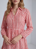 Check Dress - Red