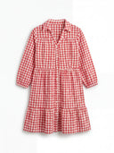 Check Dress - Red