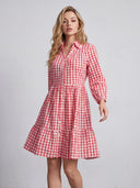 Check Dress - Red