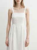 Cotton Denim Midi Dress
