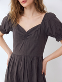 Sweetheart Dress - Charcoal Grey