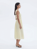 Textured Cotton Midi Dress
