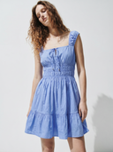 Ruched Waist Poplin Dress