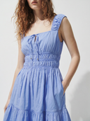 Ruched Waist Poplin Dress