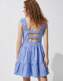 Ruched Waist Poplin Dress