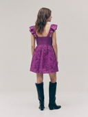 Flutter Gauze Dress - Purple