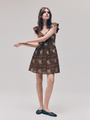 Flutter Gauze Dress - Brown