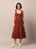 Cotton Linen Midi Dress