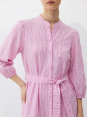 Casual Belt Dress - Pink
