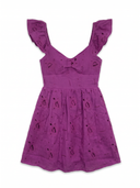 Flutter Gauze Dress - Purple