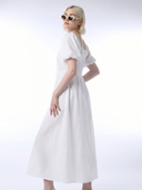 Tie Front Dress - White