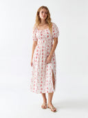 Paisley Midi Dress White