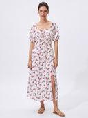 Paisley Midi Dress White